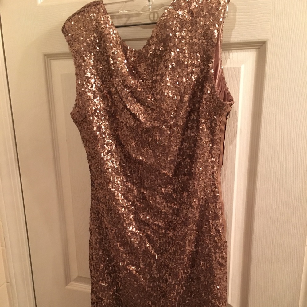 Brown sequin dress, size Med